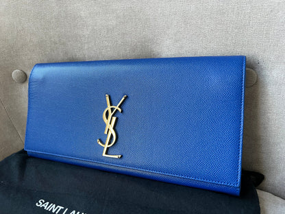 Yves Saint Laurent (YSL) Blue Cassandre Clutch