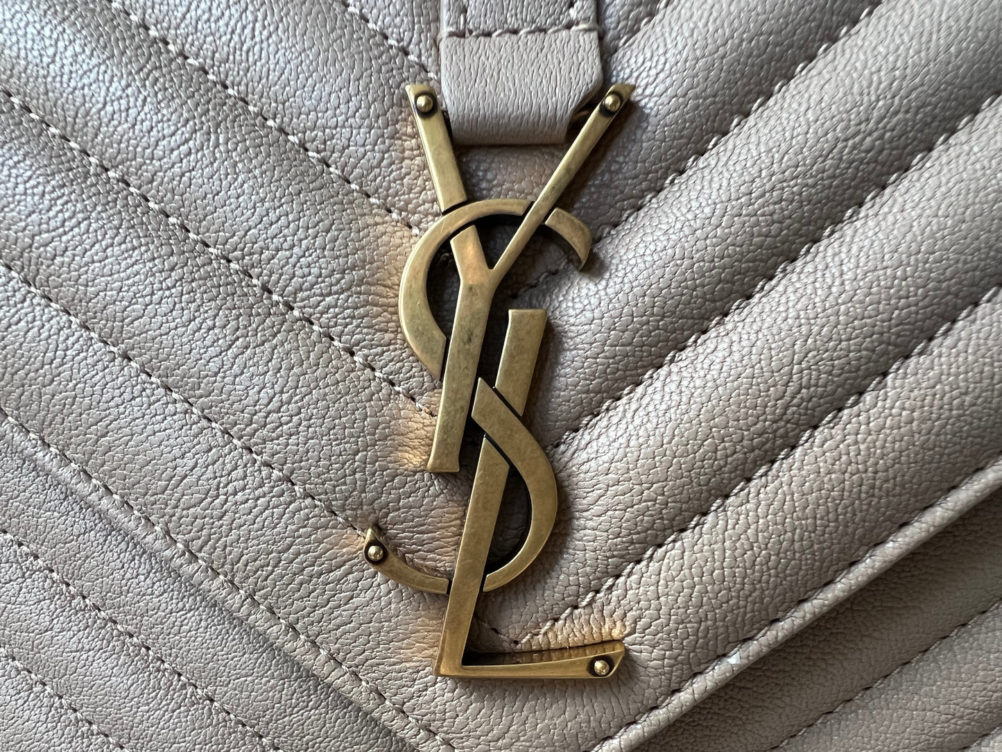 Yves Saint Laurent (YSL) Beige Medium College