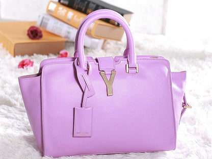 Yves Saint Laurent Cabas Chyc Original Leather Tote Light Purple