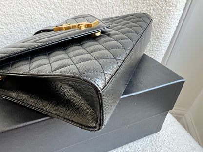 Yves Saint Laurent (YSL) Black Medium Envelope Bag