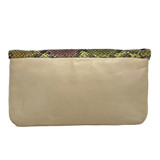 CHANEL - Vintage Multicolor Python Flap Clutch - Snakeskin Purse