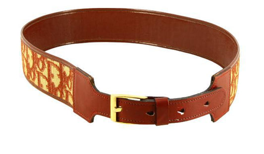 Christian Dior Burgundy Monogram Belt