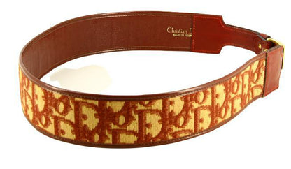 Christian Dior Burgundy Monogram Belt