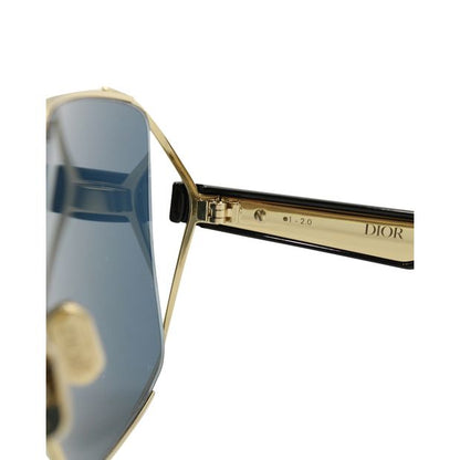 DIOR Blue And Gold Square Sunglasses