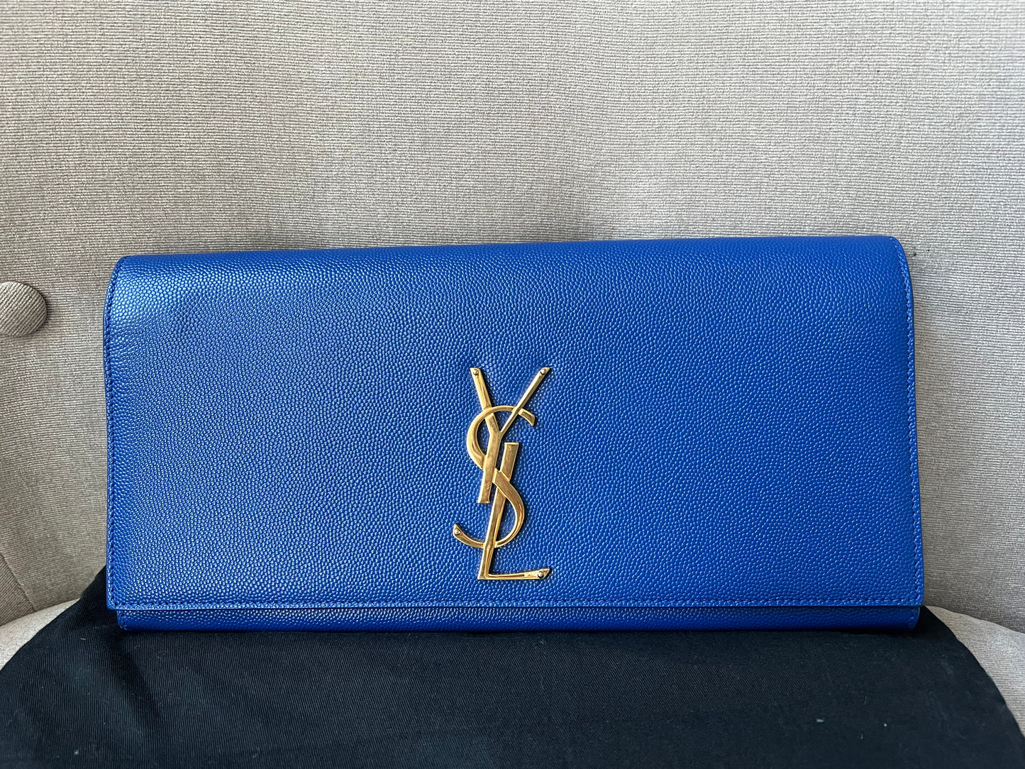 Yves Saint Laurent (YSL) Blue Cassandre Clutch