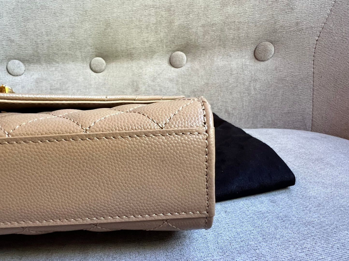 Yves Saint Laurent (YSL) Beige Small Envelope Bag