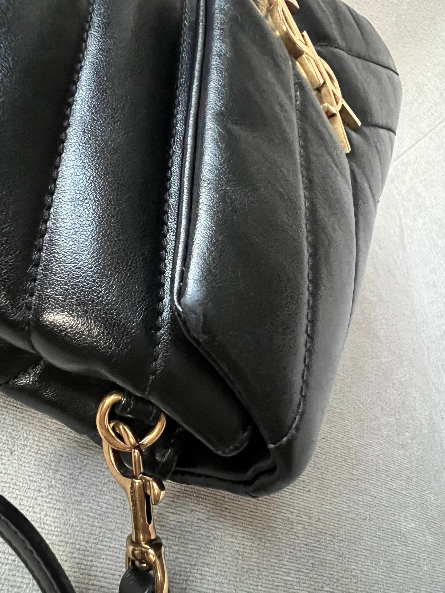 Yves Saint Laurent (YSL) Black Toy Lou Lou with Gold Hardware