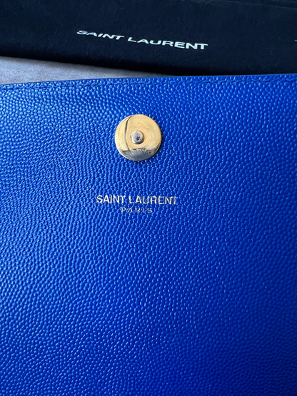 Yves Saint Laurent (YSL) Blue Cassandre Clutch