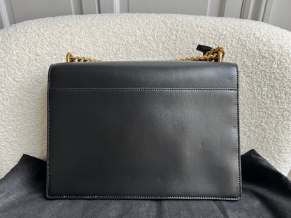 Yves Saint Laurent (YSL) Black Large Sunset with Gold Hardware