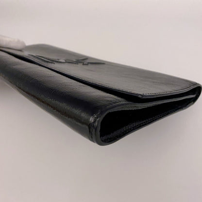 Yves Saint Laurent Black Leather Clutch Wallet