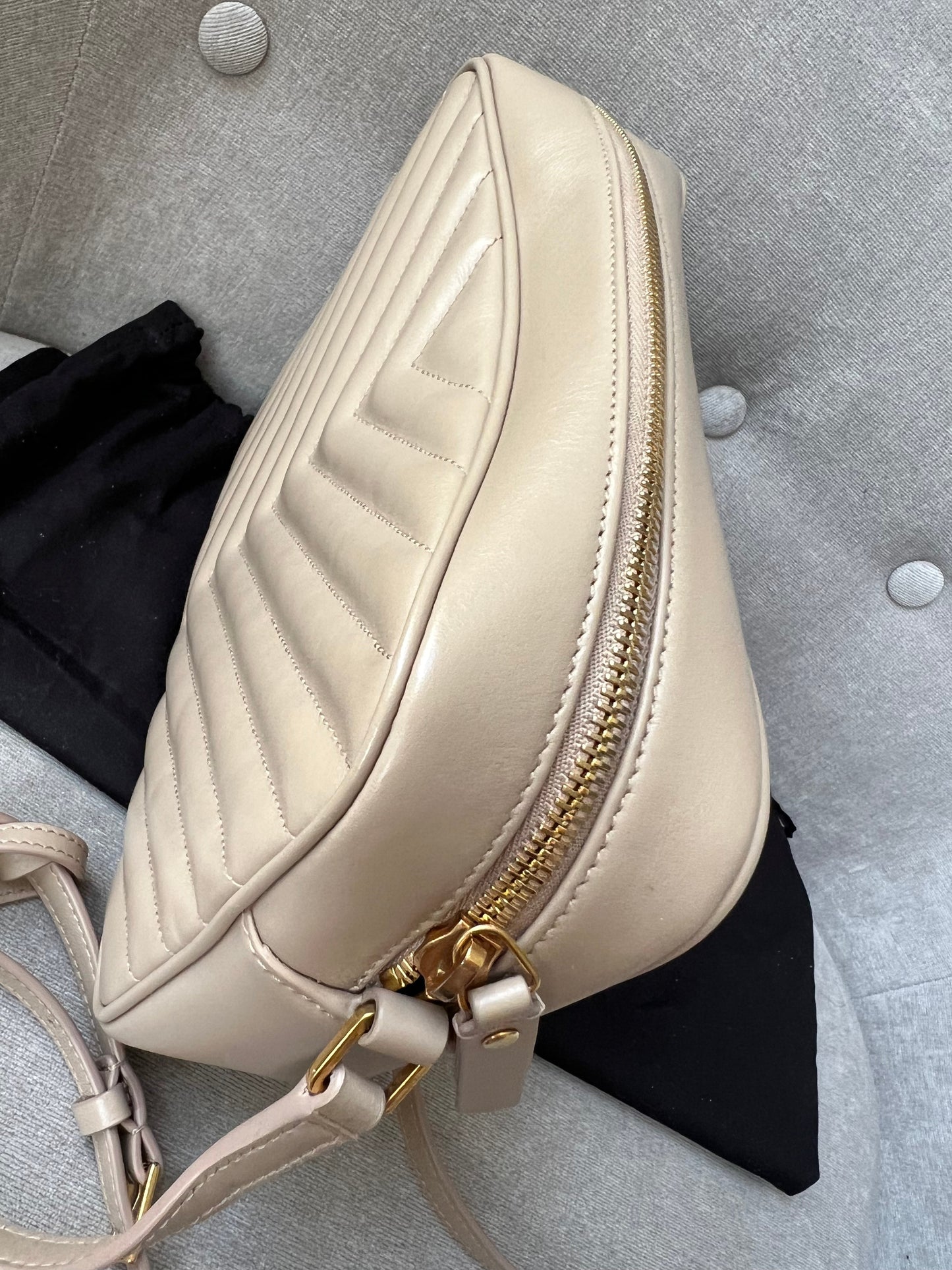 Yves Saint Laurent (YSL) Beige Lou Camera Bag