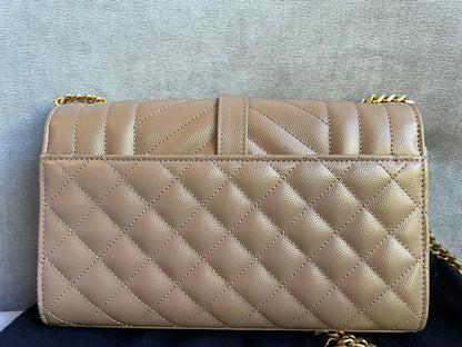 Yves Saint Laurent (YSL) Beige Small Envelope Bag