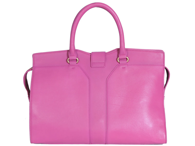 Yves Saint Laurent Cabas Chyc Large Leather Tote Pink