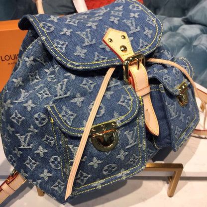 Louis Vuitton Backpack 30cm Monogram Denim Canvas Spring/Summer