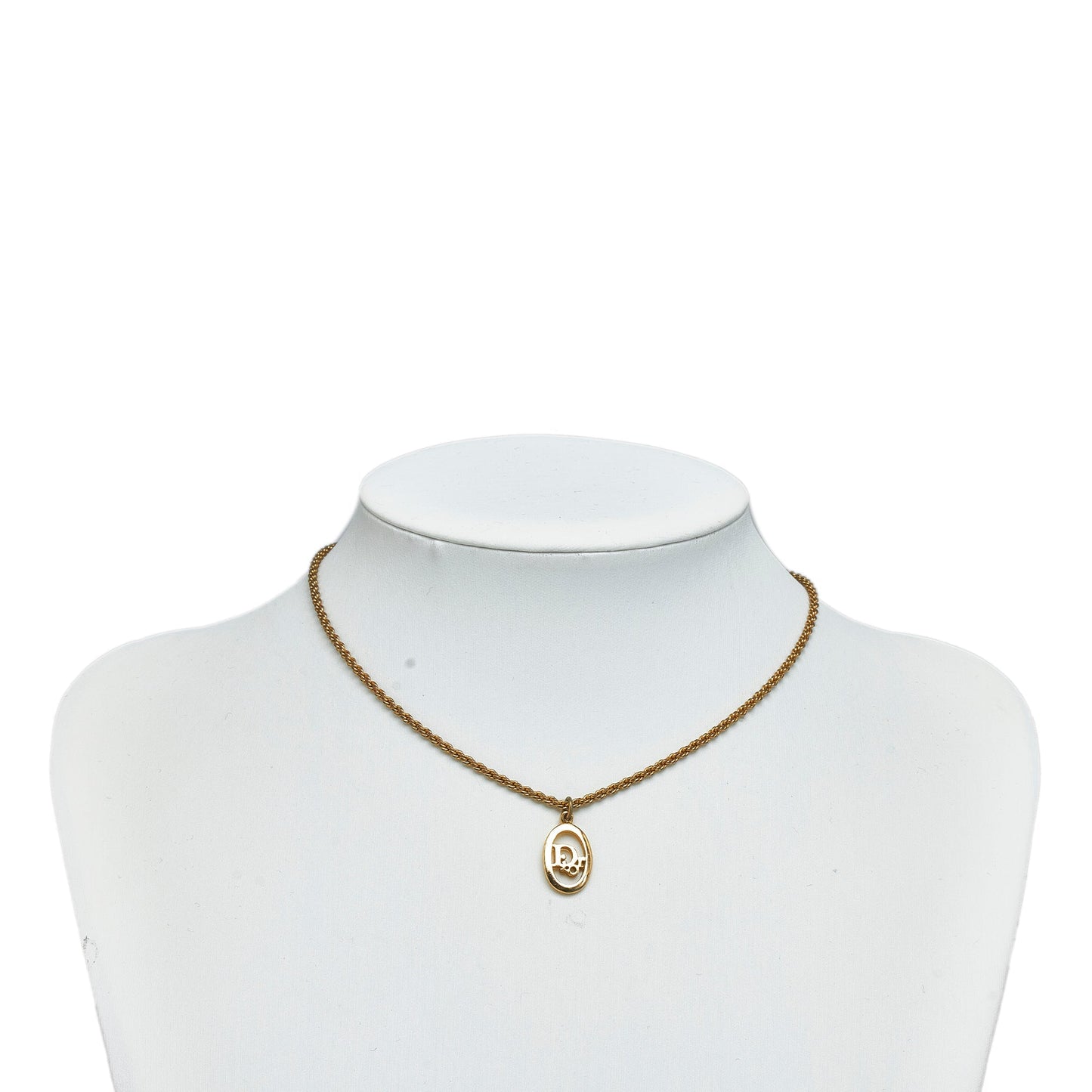 DIOR Gold-Tone Pendant Necklace Costume Necklace