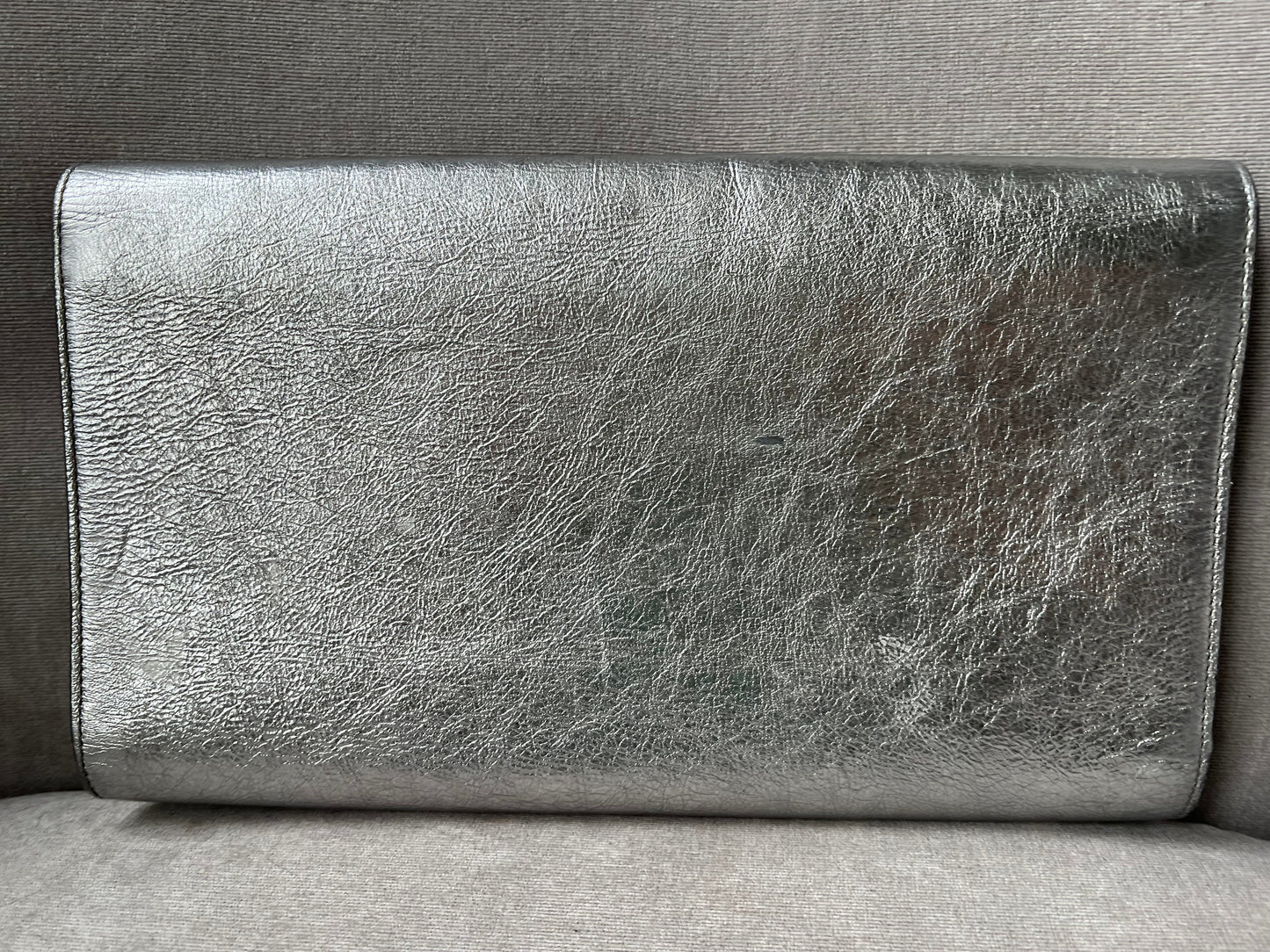 Yves Saint Laurent (YSL) Silver Belle de Jour Clutch