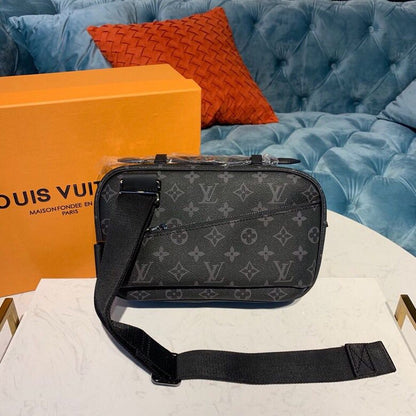 Louis Vuitton Bumbag Monogram Eclipse Canvas For Men, Belt Bags