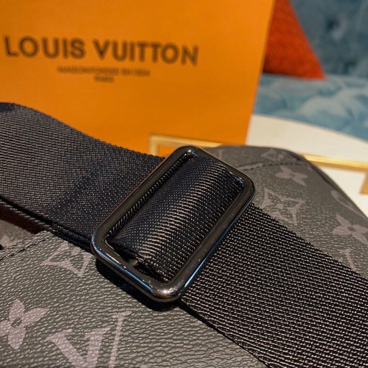 Louis Vuitton Bumbag Monogram Eclipse Canvas For Men, Belt Bags