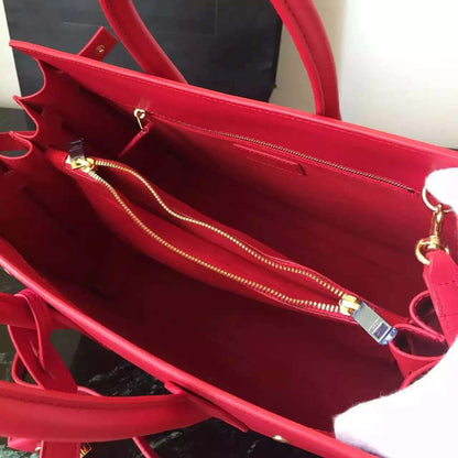 Yves Saint Laurent Small Sac De Jour Bag In Red Leather