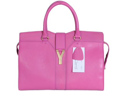 Yves Saint Laurent Cabas Chyc Large Leather Tote Pink