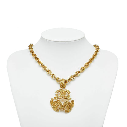 CHANEL Triple Coco Necklace Costume Necklace