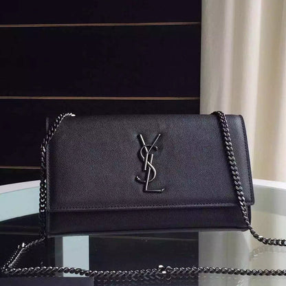 Yves Saint Laurent So Black Medium Monogram Satchel