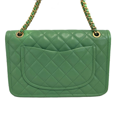 CHANEL - 2021 CC Medium Diamond Caviar Leather Mint Green Sweet Single Flap