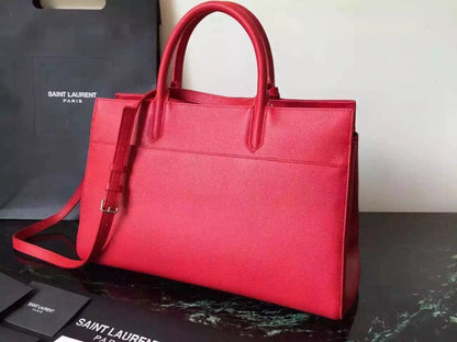 Yves Saint Laurent Medium Rive Gauche Bag In Red Leather