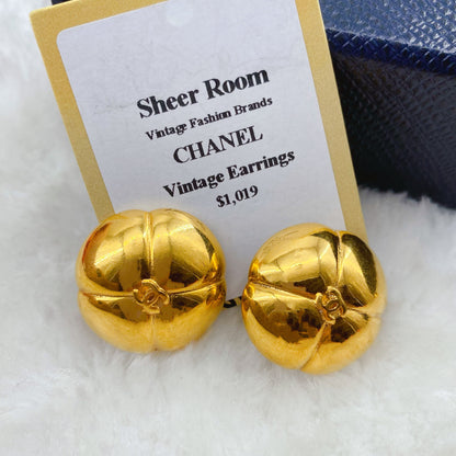 CHANEL vintage gold earrings