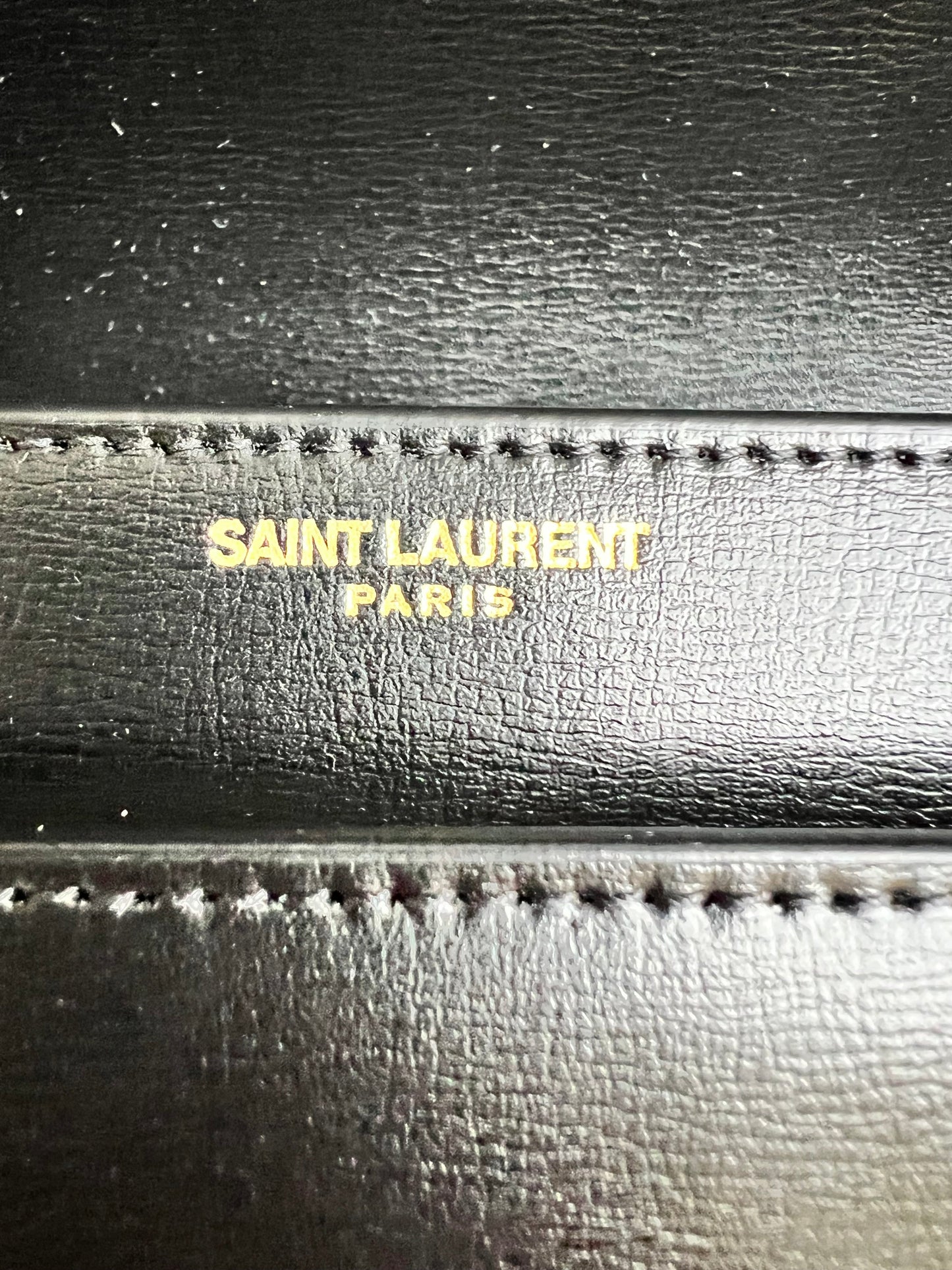 Yves Saint Laurent (YSL) Black Large Sunset with Gold Hardware