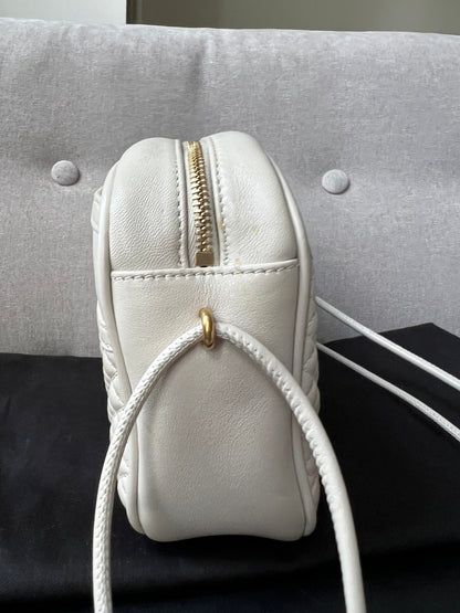 Yves Saint Laurent (YSL) Blanc Vintage Victoire Camera Bag