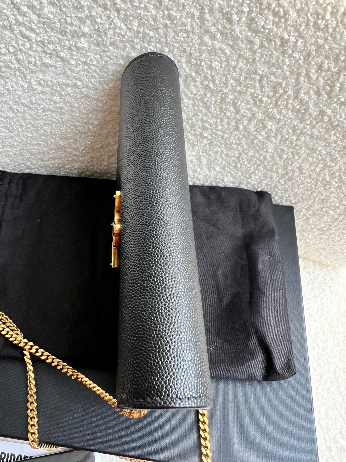 Yves Saint Laurent (YSL) Black Uptown Chain Wallet