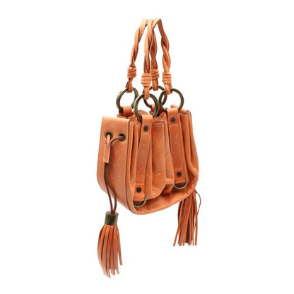 GIVENCHY Orange Small Drawstring Handbag With Long Tassels