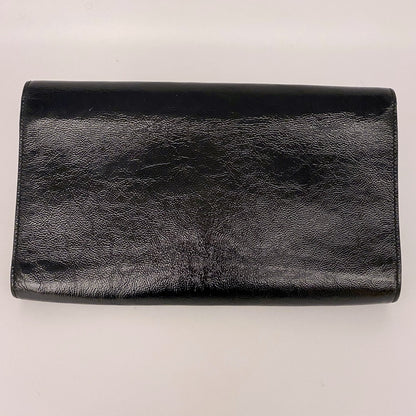 Yves Saint Laurent Black Leather Clutch Wallet