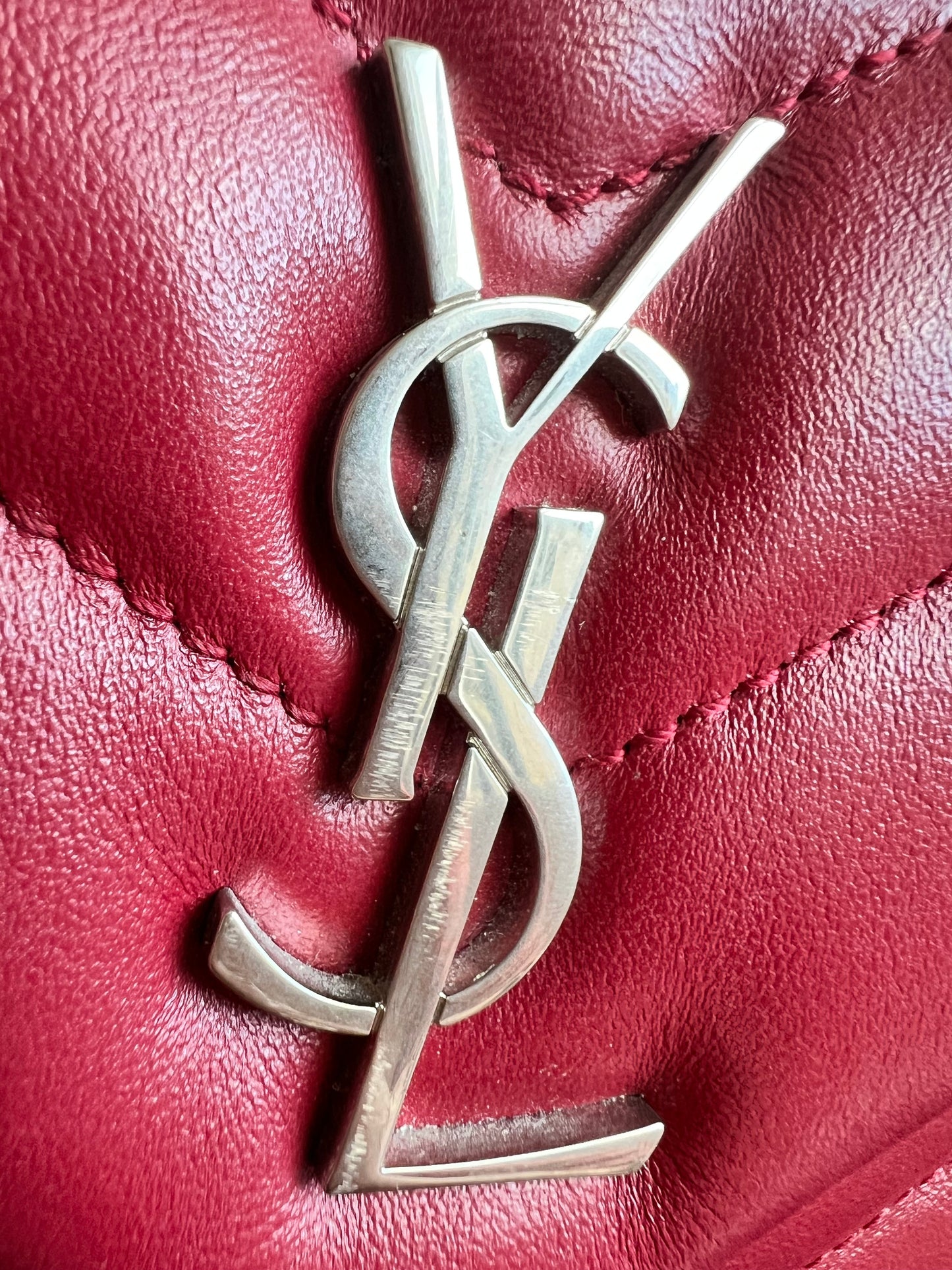 Yves Saint Laurent (YSL) Red Toy Lou Lou with Silver Hardware