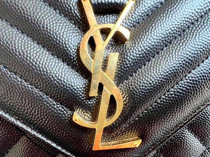 Yves Saint Laurent (YSL) Black Medium Envelope Bag