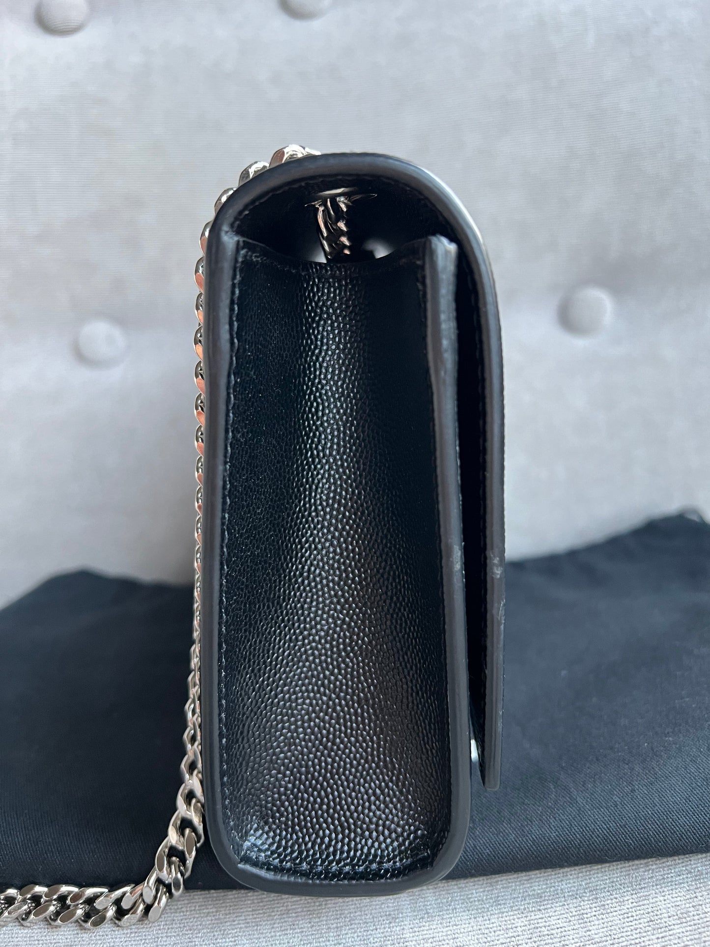 Yves Saint Laurent (YSL) Black Small Kate with Silver Hardware