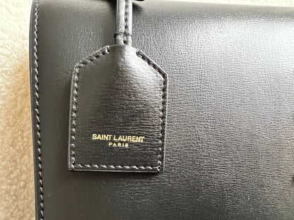 Yves Saint Laurent (YSL) Black Large Sunset with Gold Hardware