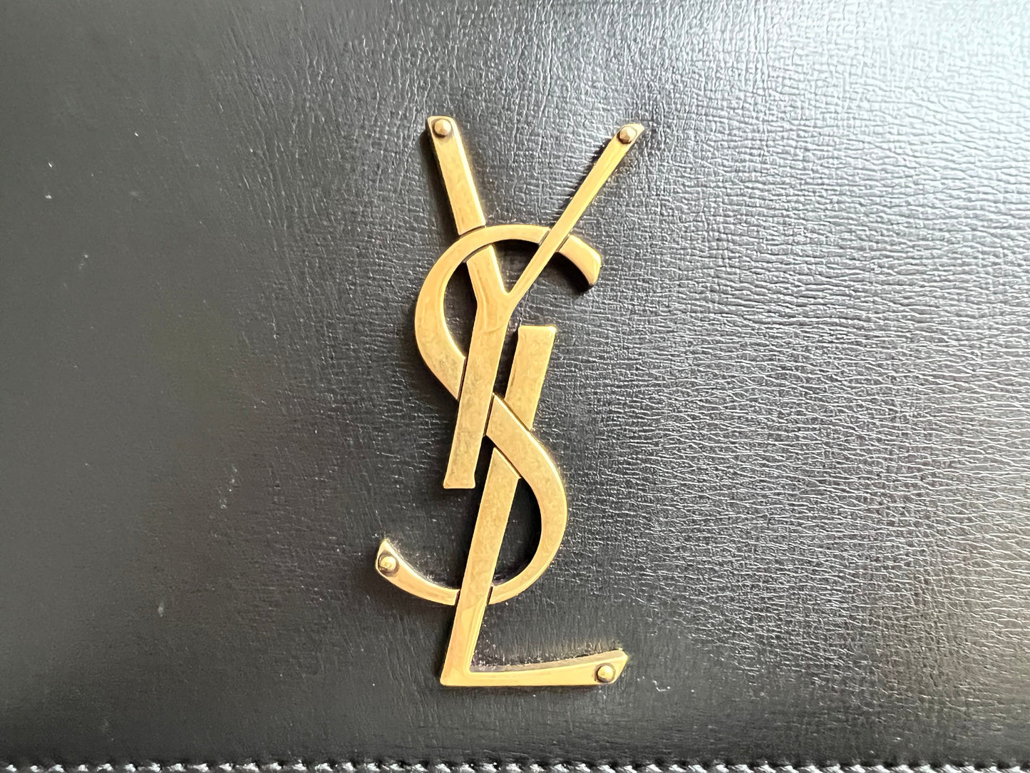 Yves Saint Laurent (YSL) Black Large Sunset with Gold Hardware