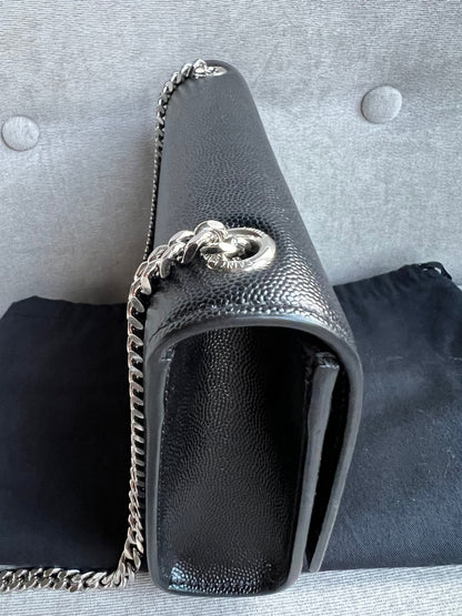 Yves Saint Laurent (YSL) Black Small Kate with Silver Hardware