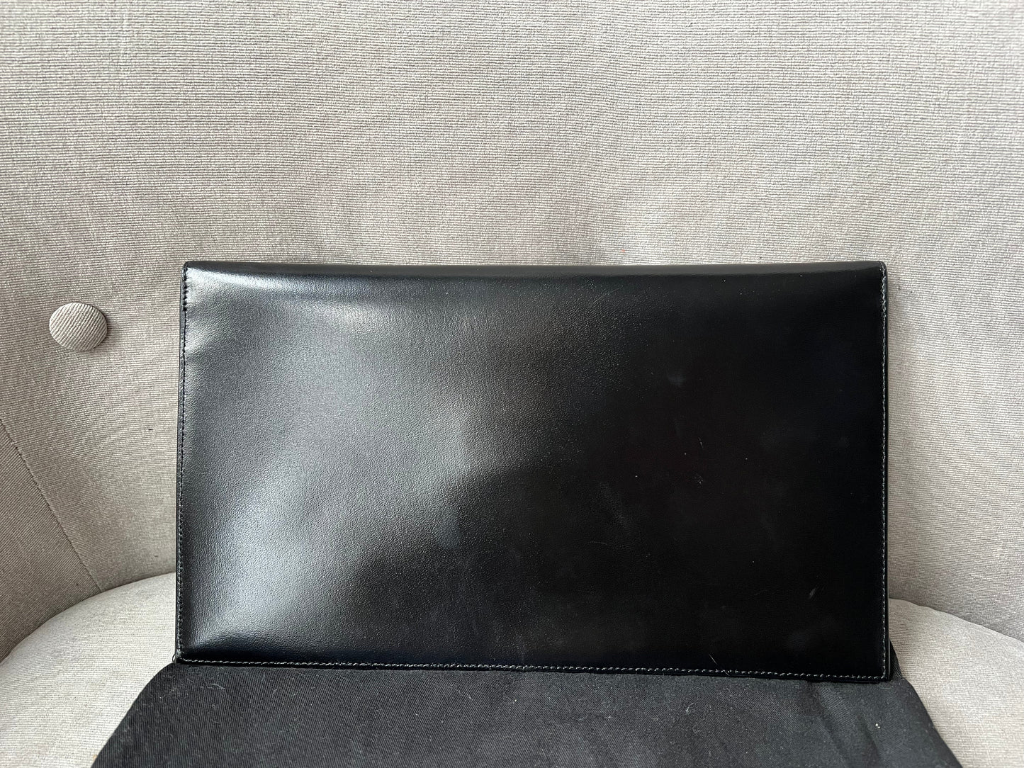 Yves Saint Laurent (YSL) Black Uptown Pouch Clutch