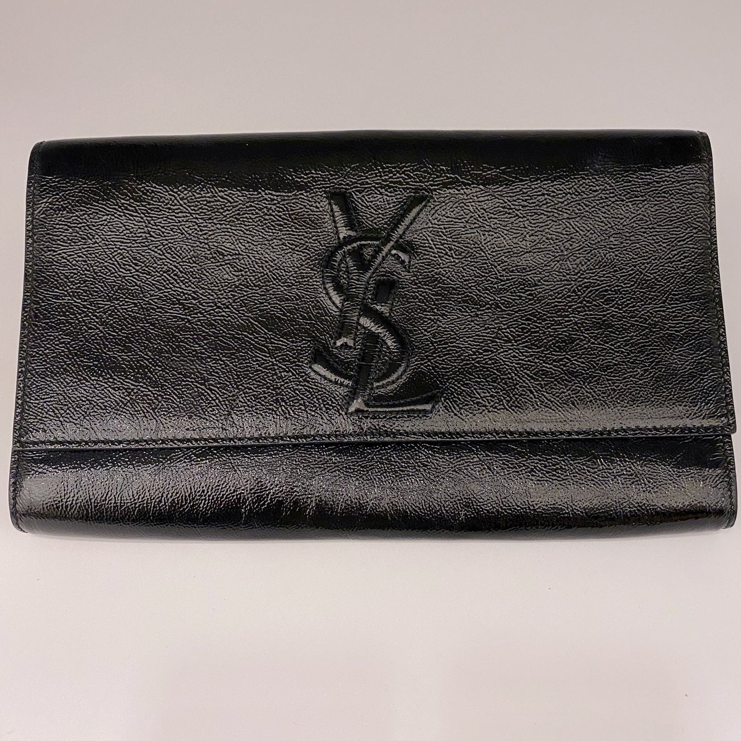 Yves Saint Laurent Black Leather Clutch Wallet