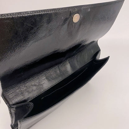 Yves Saint Laurent Black Leather Clutch Wallet