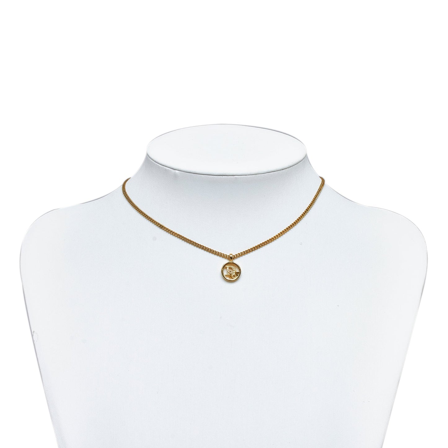 DIOR Gold-Tone Pendant Necklace Costume Necklace