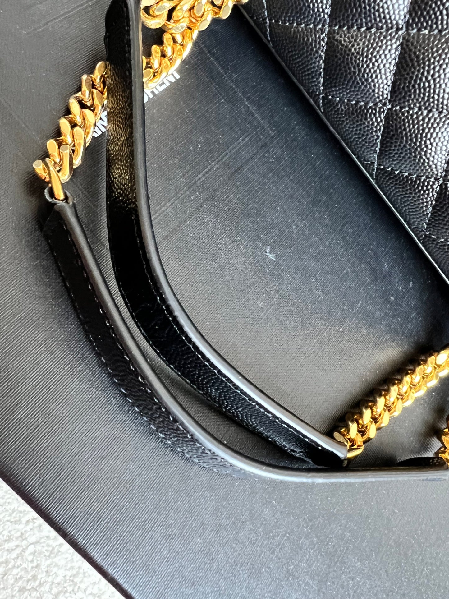 Yves Saint Laurent (YSL) Black Medium Envelope Bag