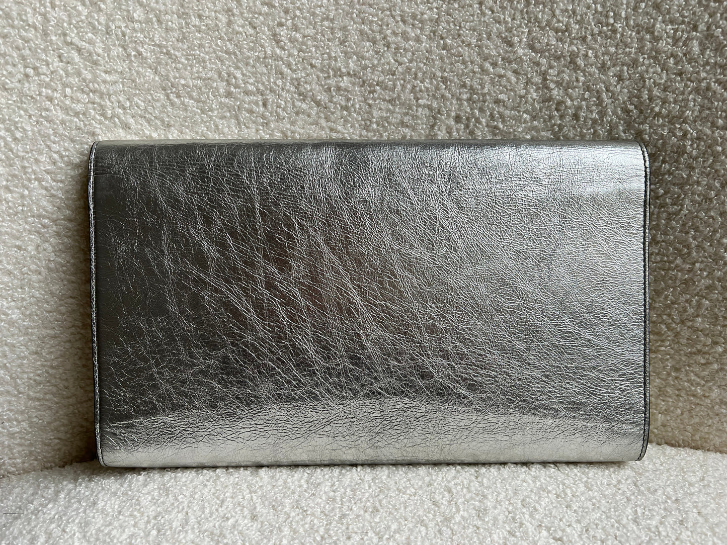 Yves Saint Laurent (YSL) Silver Belle de Jour Clutch