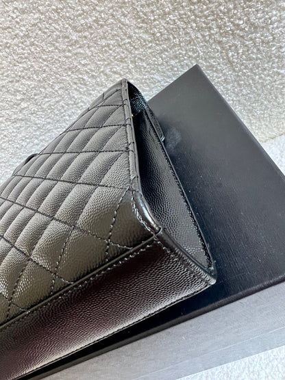 Yves Saint Laurent (YSL) Black Medium Envelope Bag