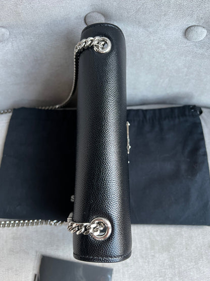 Yves Saint Laurent (YSL) Black Small Kate with Silver Hardware