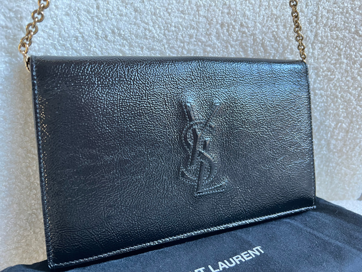 Yves Saint Laurent (YSL) Black Belle de Jour Chain Wallet