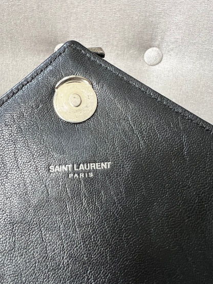 Yves Saint Laurent (YSL) Large Black Lambskin College